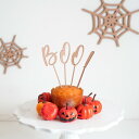 木製 〈 ハロウィンの飾りつけに 〉ハロウィン Boo! Happy Halloween ケーキ トッパー ハロウイン レター バナー ガーランド 飾り 装飾 ...