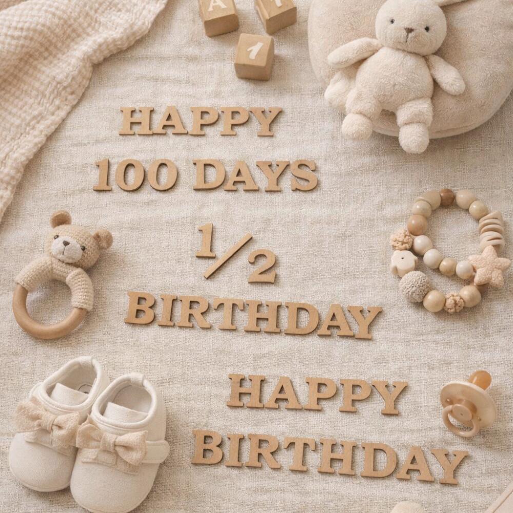 Rakuten - 木製 / マルチマンスリーカード monthly card 月齢フォト Happy Birthday バラバラ オーダー ウッドバナー 木製バナー ニューボーンフォト 月齢 フォト 誕生日 飾り バースデー オリジナル ニューボーン 赤ちゃん 写真 グッズ 寝相アート 月齢アート 撮影 NameOrder