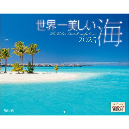 【送料込み】【取寄商品】 2025年カレンダー世界一美しい海25CL-C-06[9/1発売]