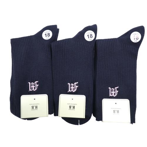 【送料無料】 スクール 18cmピンク刺繍 (23-25cm) (3足セット)みっとめるへん社