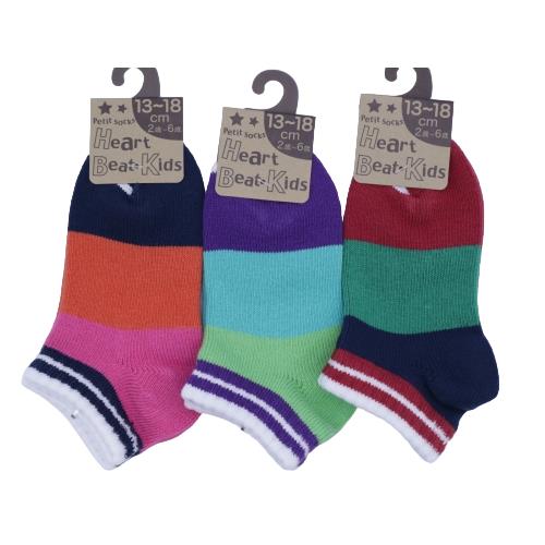 【P5倍！3/20 20時～3/26 1:59まで】【送料無料】 キッズ 3面切替 (ピンク×オレンジ×ブルー・グリーン×ブルー×パープル・ブラック×グリーン×レッド) (13-18cm) (3足セット)みっとめるへん社