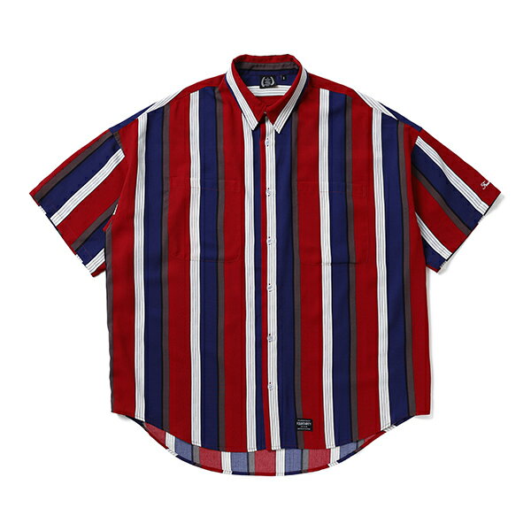 樂天商城 - 430 FOURTHIRTY フォーサーティー S/S STRIPE BIG SHIRT [ショートスリーブ ストライプ ビッグ シャツ]