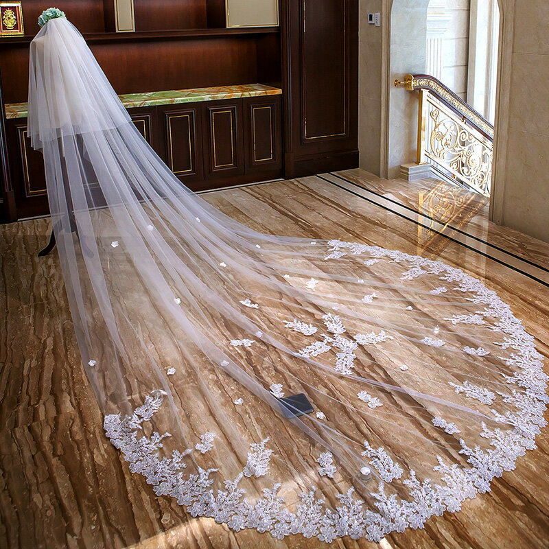 スパンコール付きロングベール・フェイスアップ・ウェディングベール・ライダル・ウェディング・結婚式,人気,披露宴【オフホワイト】ブライズメイド