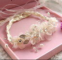 手作りウェディングアクセサリー、結婚式・挙式・二次会・花嫁ハンドメイドブライダルアクセサリーウエディングヘッドドレス・ヘアコサージュ/.演奏 会.謝恩会.成人式.パーティーに最適ヘッドドレス ブライズメイド