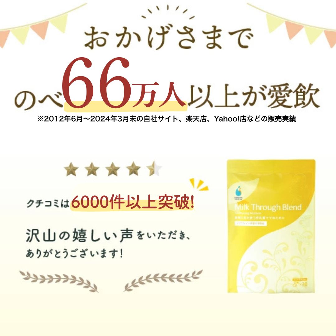 【楽天1位＆3冠】ミルクスルーブレンド | ハーブティー 母乳 育児 お茶 授乳期トラブル 産後 ママ 飲み物 つまり ハーブティ 乳腺炎 ケア | ノンカフェイン ティーバッグ 農薬不使用 無添加 国産 | 出産 ギフト お祝い AMOMA amoma アモーマ