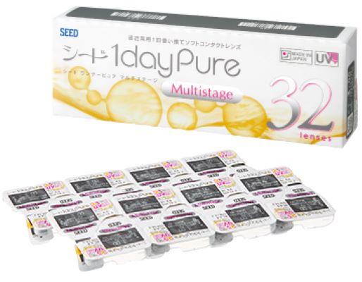 【送料無料】ワンデーピュアマルチステージ2箱セット(1箱32枚入り)両眼約1カ月