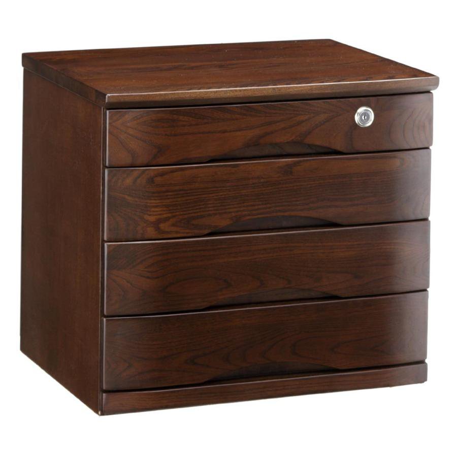 Rakuten - 小物入れ 小物収納 チェスト 木製 ミニチェスト 書類チェスト 書類ケース B4 書類 B4サイズ 鍵 鍵付き 4段 ブラウン 卓上 卓上ケース 小物整理チェスト