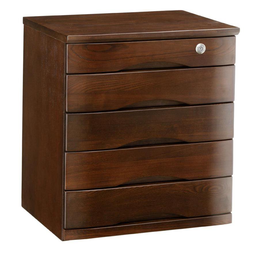 Rakuten - 小物入れ 小物収納 チェスト 木製 ミニチェスト 書類チェスト 書類ケース B4 書類 B4サイズ 鍵 鍵付き 5段 ブラウン 卓上 卓上ケース 小物整理チェスト