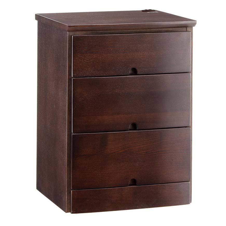 ナイトテーブル サイドテーブル テーブル 隠しキャスター ダークブラウン ベッドサイド ベッドサイドテ..