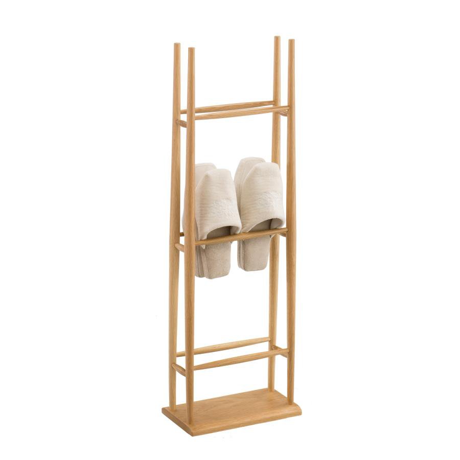 スリッパラック スリッパスタンド 木製 縦型 ナチュラル スリッパ立て スリッパ掛け スリム 玄関