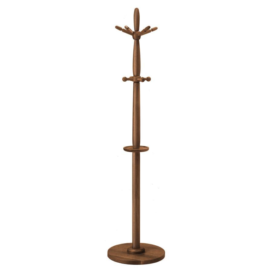 コートハンガー ポールハンガー コート掛け 木製ポールハンガー オーク ブラウン ハンガーラック ハンガーポール 木製ハンガー 木製 帽子掛け 玄関