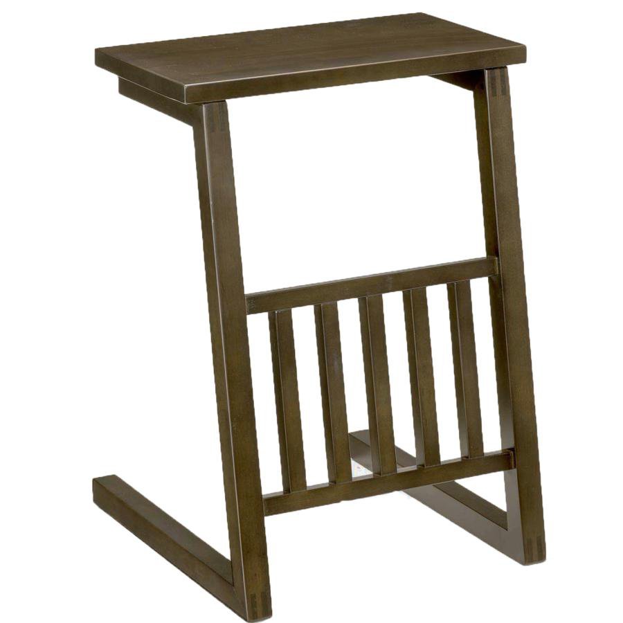 サイドテーブル スパーダ ブラウン ミニテーブル ナイトテーブル コの字型 コの字 スリム ソファサイド..