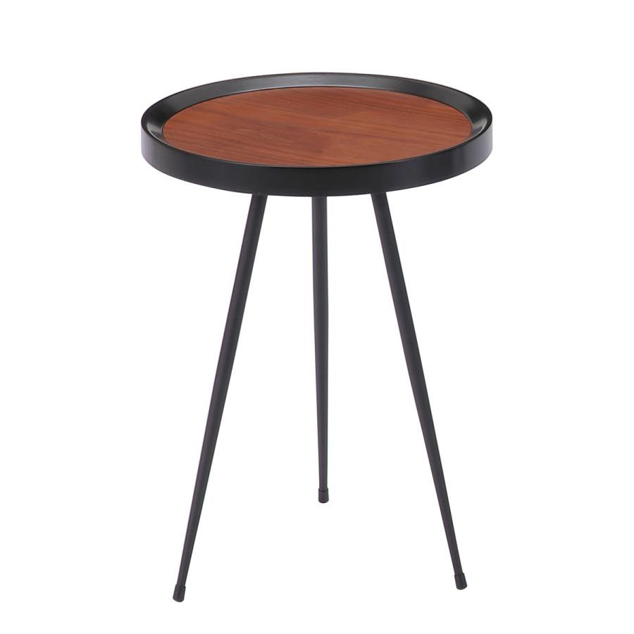 Rakuten - サイドテーブル 幅35cm サークル ダークブラウン テーブル ミニテーブル ソファテーブル ナイトテーブル ラック サイドラック