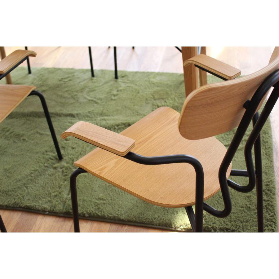 ダイニングチェア デスクチェア 完成品 アーム付き 肘付き ダイニングチェアー ダイニング キッチン イス いす 椅子 チェア チェアー 食卓椅子〔2脚入り〕 [2]