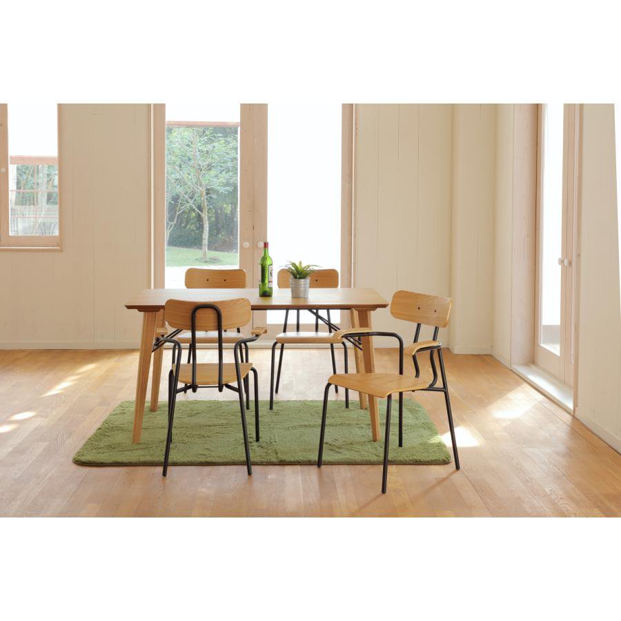 ダイニングチェア デスクチェア 完成品 アーム付き 肘付き ダイニングチェアー ダイニング キッチン イス いす 椅子 チェア チェアー 食卓椅子〔2脚入り〕 [3]