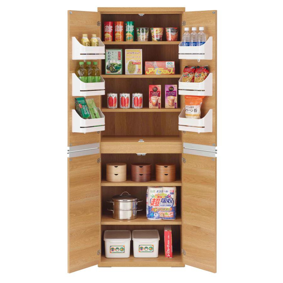 Rakuten - キッチンストッカー キャナルオーク キッチンラック キッチン収納 戸棚 キャビネット 収納庫 食品庫 マルチラック キッチンボード ダイニングボード 日本製