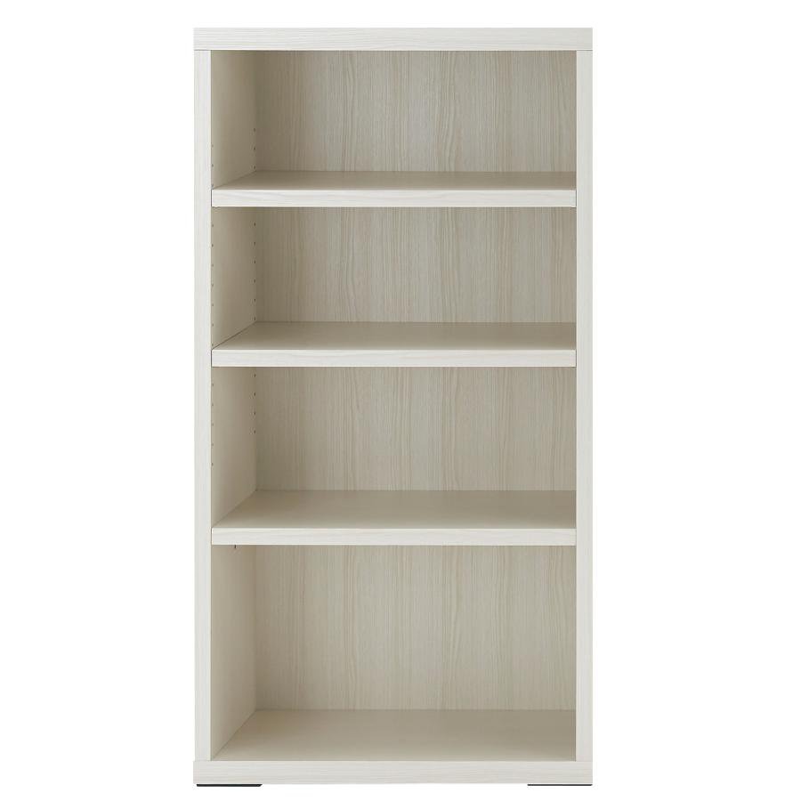 Rakuten - リビングシェルフ 壁面収納 壁面本棚 システムラック 幅60 オープン 日本製 完成品 オープンラック 〔幅60×高さ113.8cm〕 ホワイトウッド