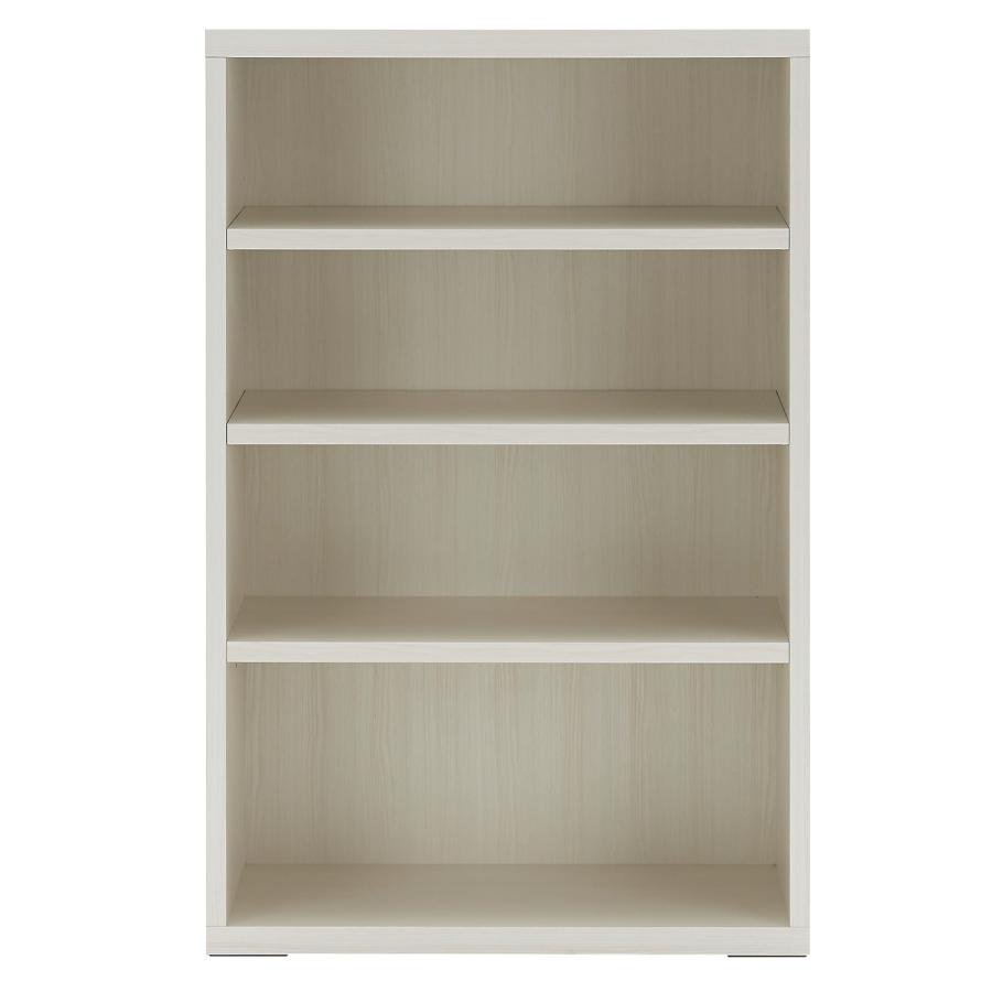 Rakuten - 本棚 書棚 リビングシェルフ オープン シェルフ 幅75cm 高さ114cm ホワイト 75 ホワイトウッド 収納棚 棚 完成品 日本製 ラック
