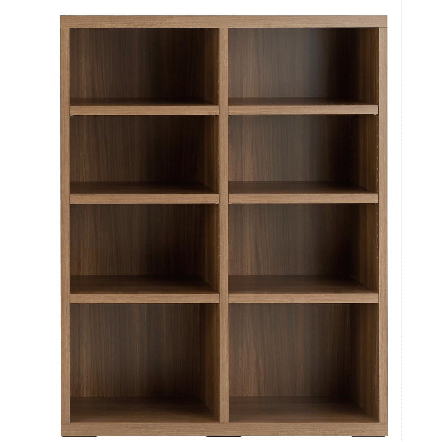 Rakuten - 本棚 書棚 リビング オープン シェルフ 幅90cm 高さ114cm ウォールナット 90 収納棚 棚 完成品 日本製 ラック