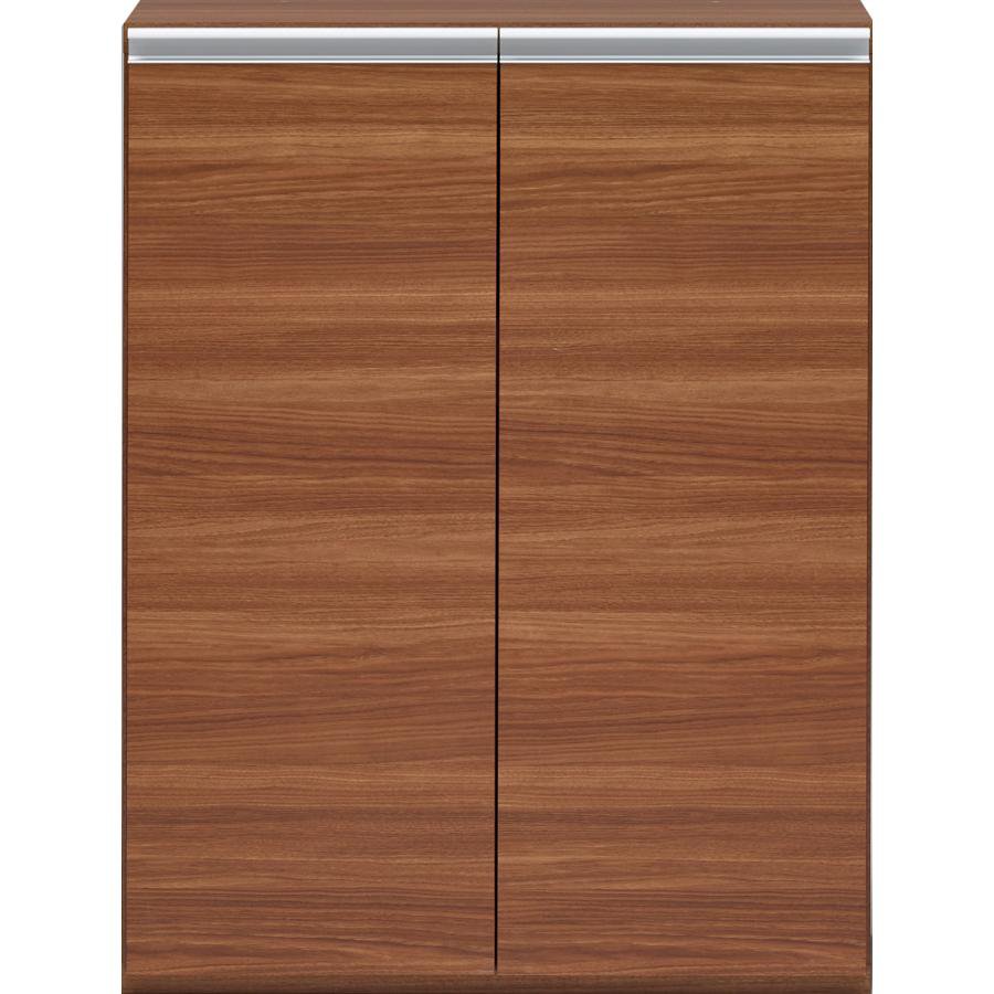 Rakuten - 靴箱 下駄箱 幅75cm 高さ96cm 全扉 リアルウォールナット シューズボックス シューズラック 靴入れ 玄関 収納 キャビネット 棚 収納庫 キッチン リビング