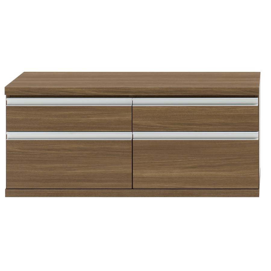 Rakuten - チェスト タンス ローチェスト 幅110cm 高さ48cm リアルウォールナット ローボード ロータイプ 完成品 日本製 リビングチェスト