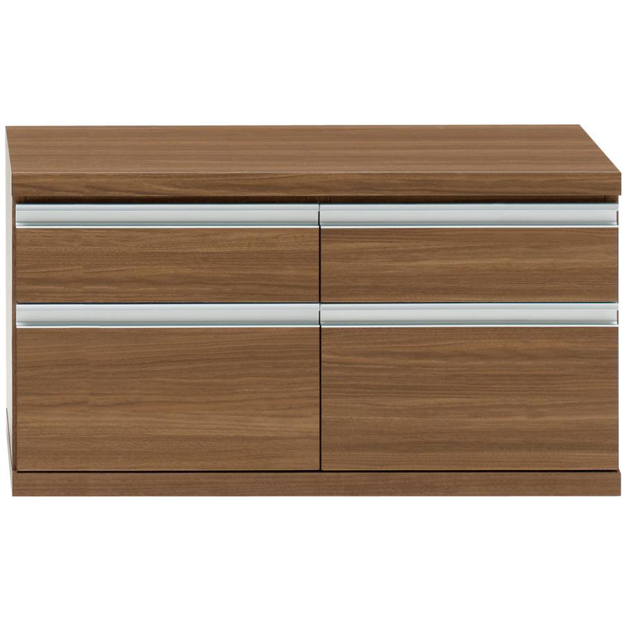 Rakuten - チェスト タンス ローチェスト 幅90cm 高さ48cm リアルウォールナット ローボード ロータイプ 完成品 日本製 リビングチェスト