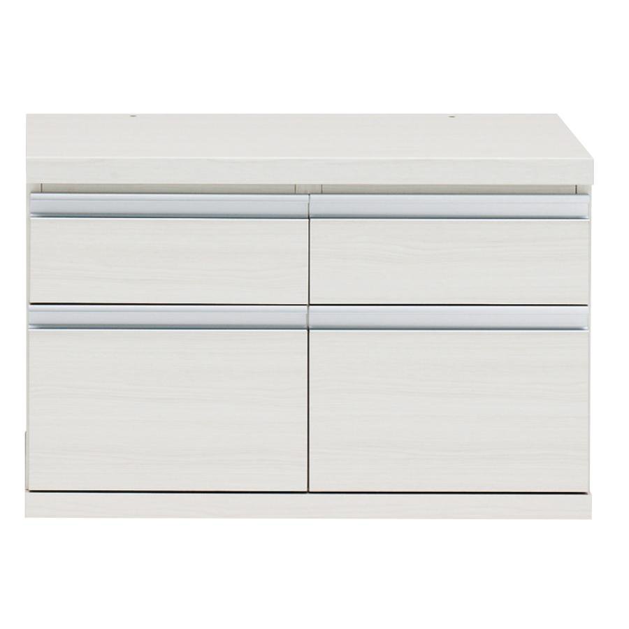 Rakuten - チェスト タンス ローチェスト 幅75cm 高さ48cm ホワイトウッド ローボード ロータイプ 完成品 日本製 本棚 棚 リビングチェスト