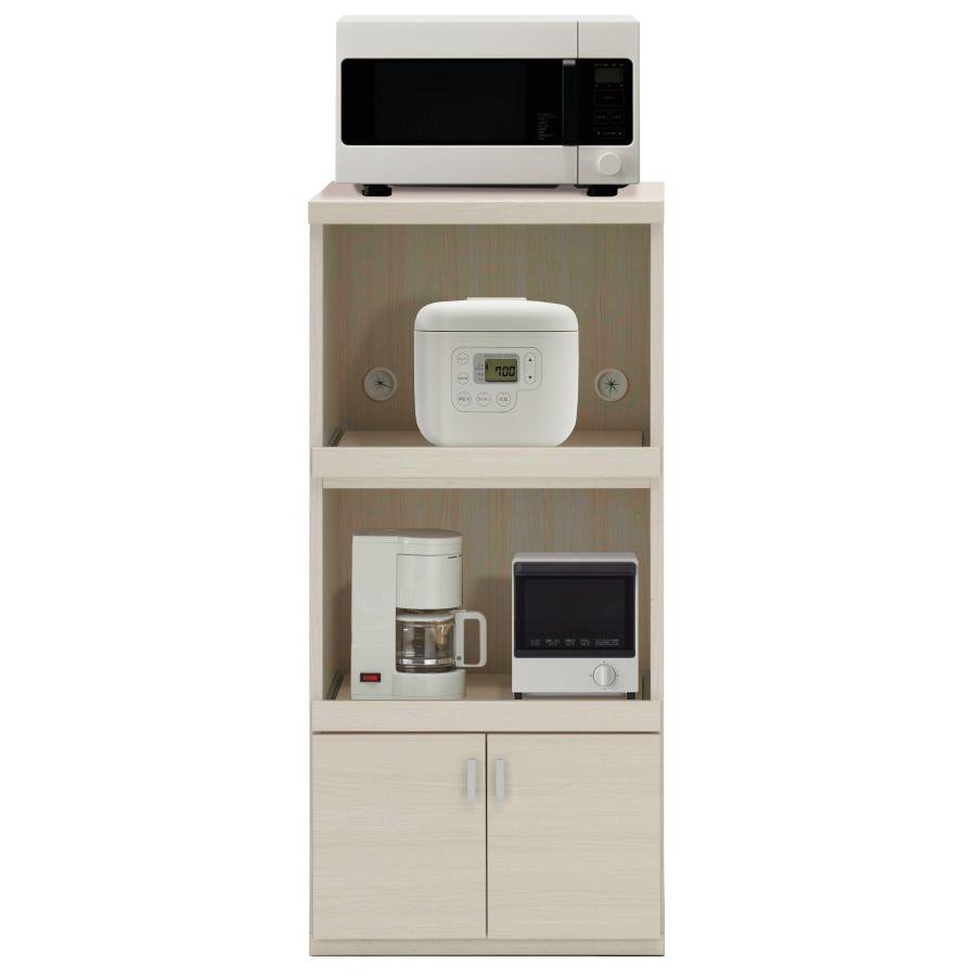 レンジ台 レンジボード キッチンボード ラック 55cm ホワイト 家電 収納 食器棚 キッチン ダイニング キャビネット 棚 完成品 日本製