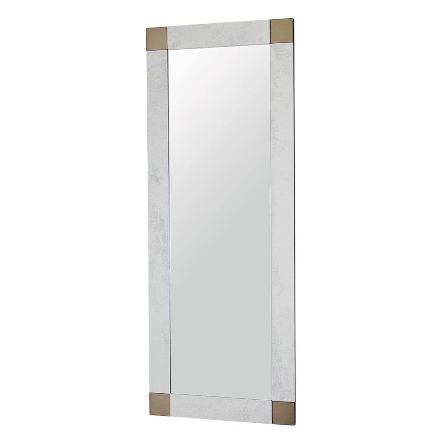 壁掛け鏡 ウォールミラー 鏡 ミラー 壁掛けミラー アイボリー 壁掛け 吊鏡 イージス 幅40 高さ102 かがみ 壁面ミラー 壁面鏡 玄関 リビング 洗面所 おしゃれ