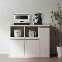 キッチンカウンター ステンレストップ レンジ台 スライド棚 ホワイト 白 引出し 幅115 完成品 日本製