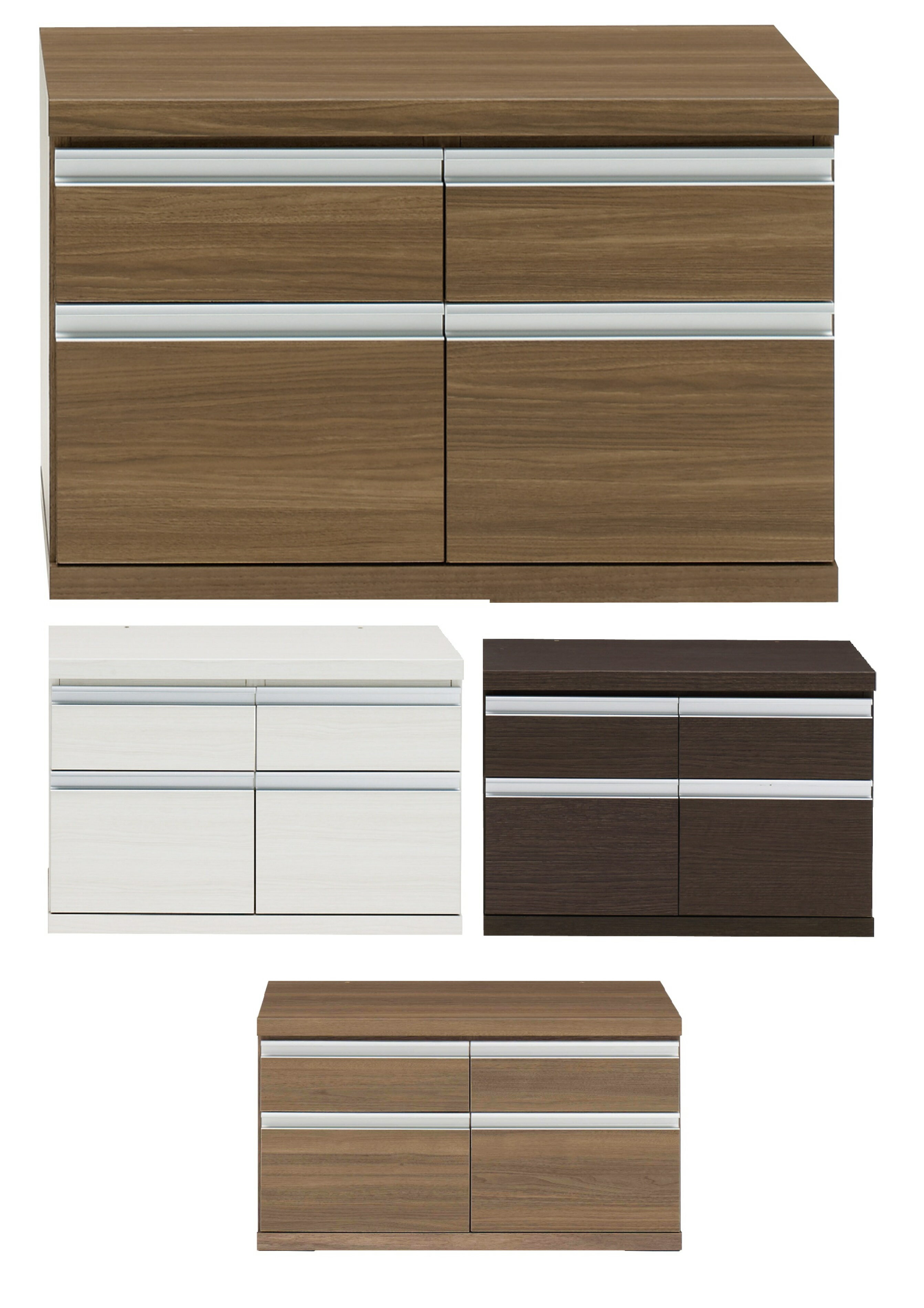 Rakuten - チェスト タンス ローチェスト 幅75cm 高さ48cm ホワイト ブラウン リアルウォールナット ローボード ロータイプ 完成品 日本製 リビングチェスト