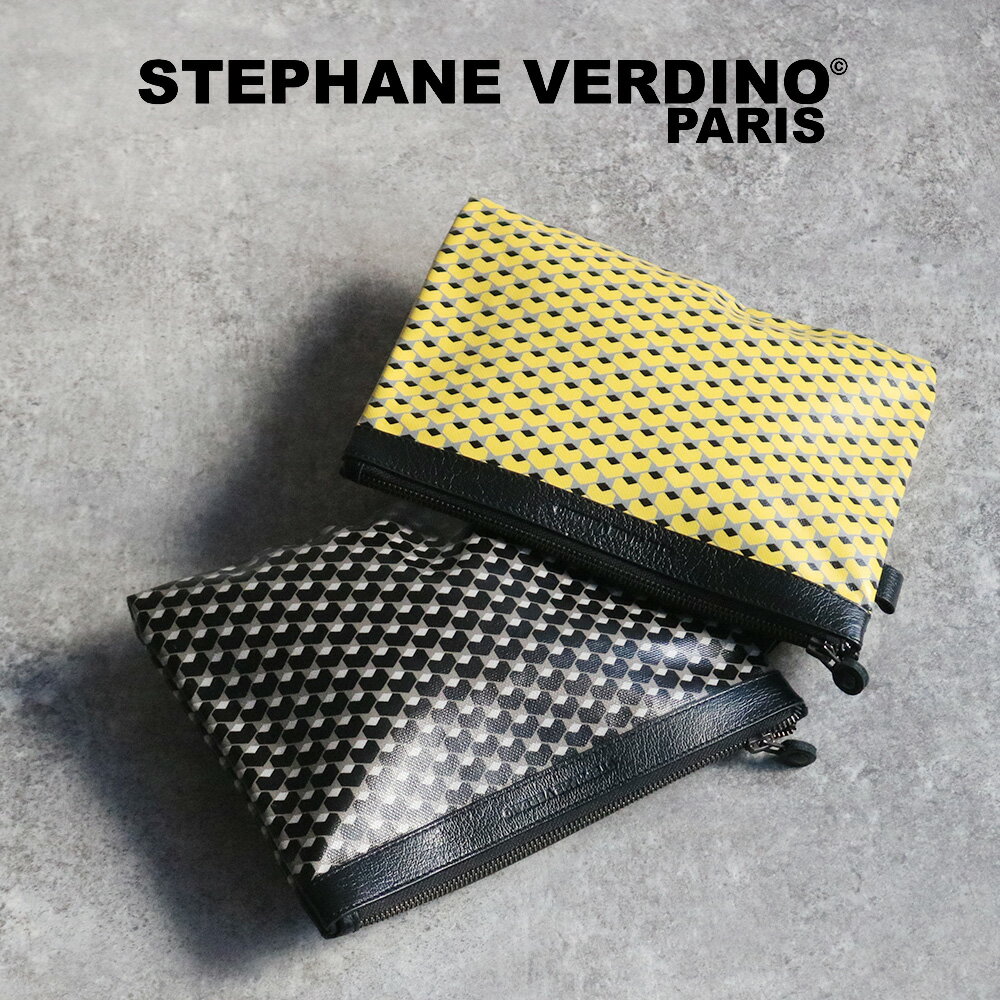 メンズ レディース ポーチ 小物入れ ブランド STEPHANE VERDINO ステファンヴェルディーノ ブランド HEXAGONE POCHETTE-L 男女兼用 バッグインバッグ 六角形柄 幾何学模様 プレゼント ギフト インポート フランス製 メール便送料無料