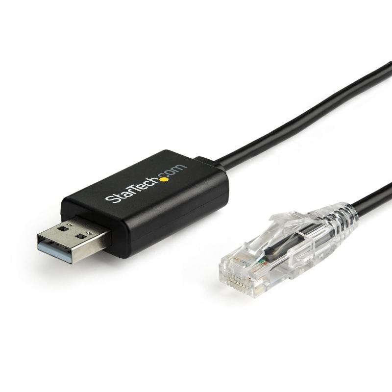 StarTech.com RJ45-USB Cisco݊R\[P[u 1.8m Cisco/JuniperȂǑ̋@ɑΉ Windows/Mac/LinuxΉ ICUSBROLLOVR