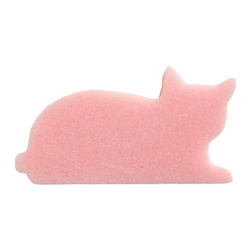 楽天AMORE楽天市場店オカ（OKA） ペット用食器洗いスポンジ ネコ ピンク （ミクロブラシ ヌメリ かわいい）