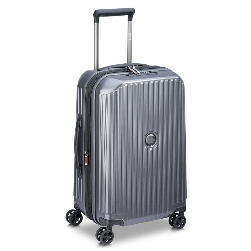 スーツケース キャリーケース TSAロック 容量拡張 360度回転車輪 静音 軽量 出張 Securitime Zip 47L グレー