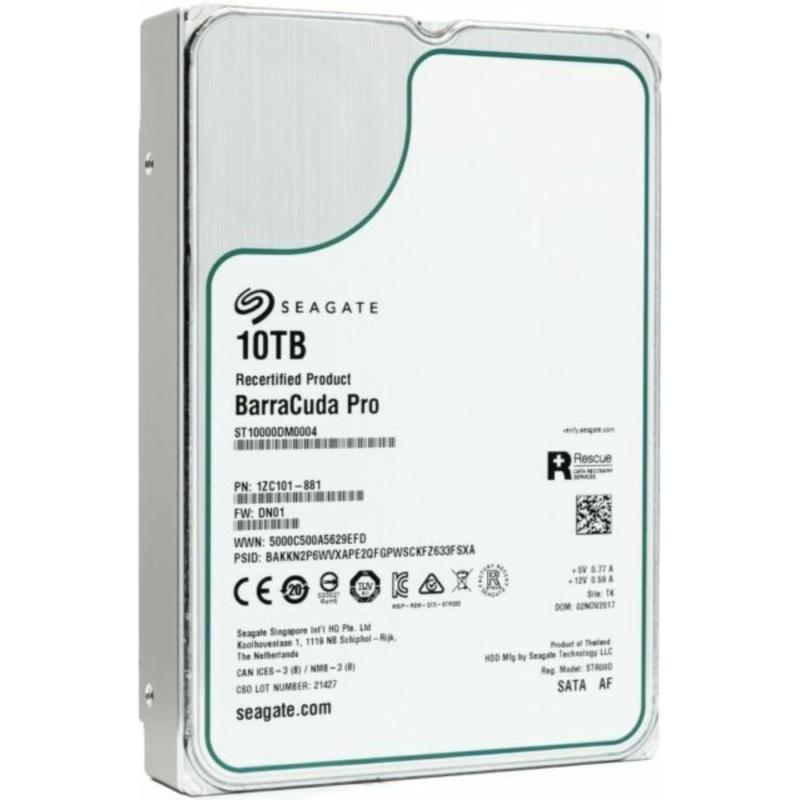 【整備済み品】Seagate ハードディスク SEAGATE BarraCuda Proシリーズ ST10000DM0004