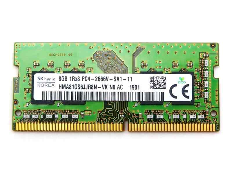 Hynix SK HYNIX 8GB 1RX8 DDR4 SO-DIMM PC4-21300 2666MHZ [W[ HMA81GS6JJR8N-VK