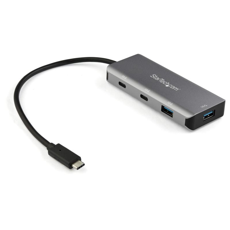 StarTech.com 4|[gUSB-Cnu/2x USB-A &amp; 2x USB-C/SuperSpeed 10Gbps USB Type-C 3.1/3.2 Gen2 Ήnu/USBoXp[Ή/A~➑/25cmP[u HB31C2A2CB