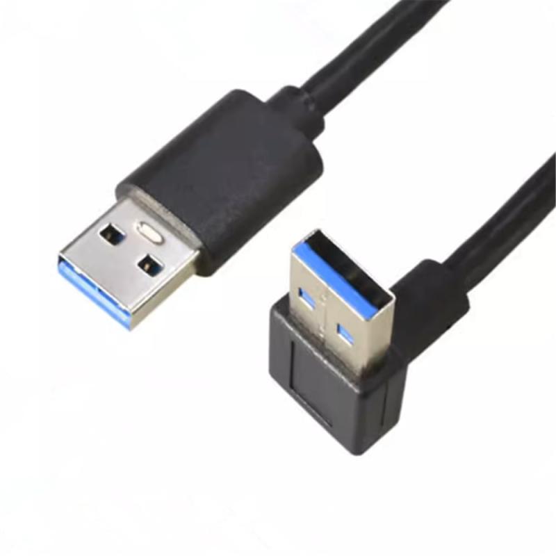 ViViSun【JCT請求書発行可能】USB3.0上下左右90°方向変換ケーブルUSB・A(オス)-USB・A(オス) USB 3.0 ケーブル タイプA-タイプA オス-オス 金メッキコネクタ [ 両端 USB・A平型ケーブル ]USB 3.0 ケーブル