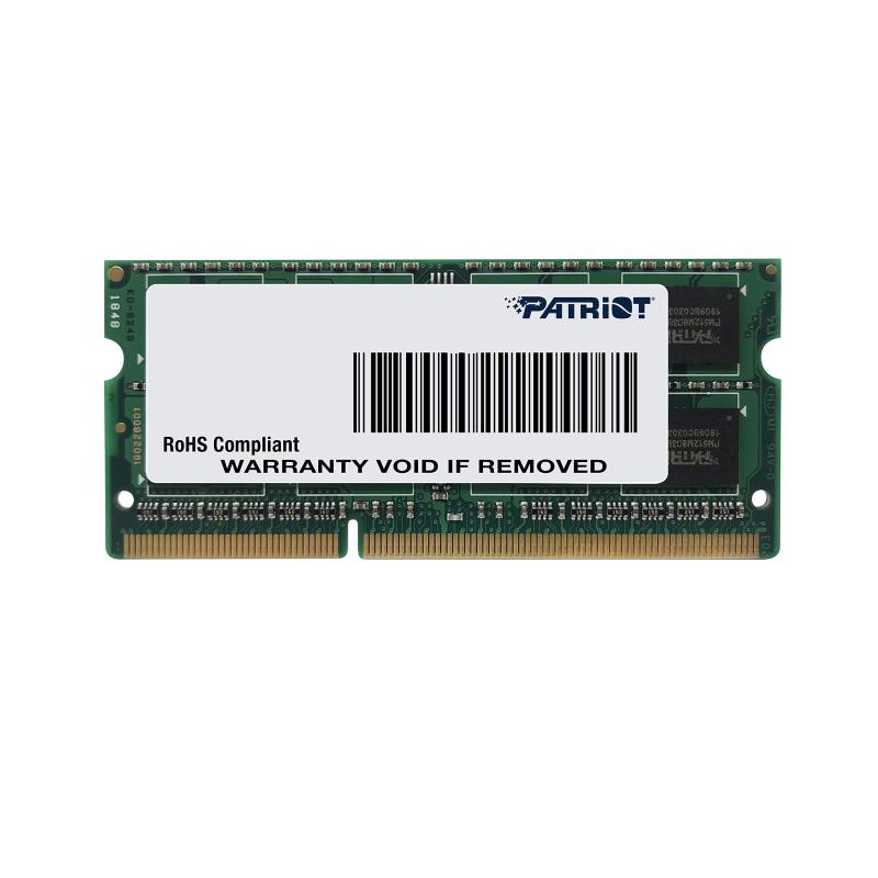 Patriot デスクトップ用メモリ SODIMM DDR3Patriot Memory (パトリオットメモリ)は32年以上の歴史のある、信頼性の高いアメリカのプレミアムメモリメーカーです100％テスト済み、RoHS指令に準拠あります期間: 永久