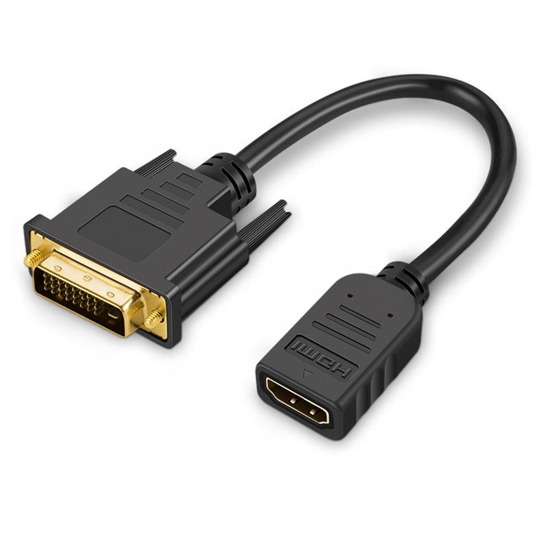 HDMI DVI変換キーイング双方向転送DVI-D 24+1180 P公金めっき（ブラック）