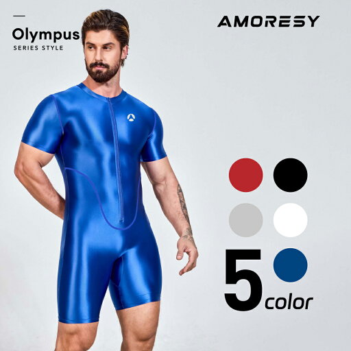 Olympus スポーツ ボディスーツ 半袖 膝上丈 男女兼用 AMORESY アモレシー 公式 Olympus スポーツ ボディスーツ 半袖 膝上丈 男女兼用 AMORESY アモレシー 公式