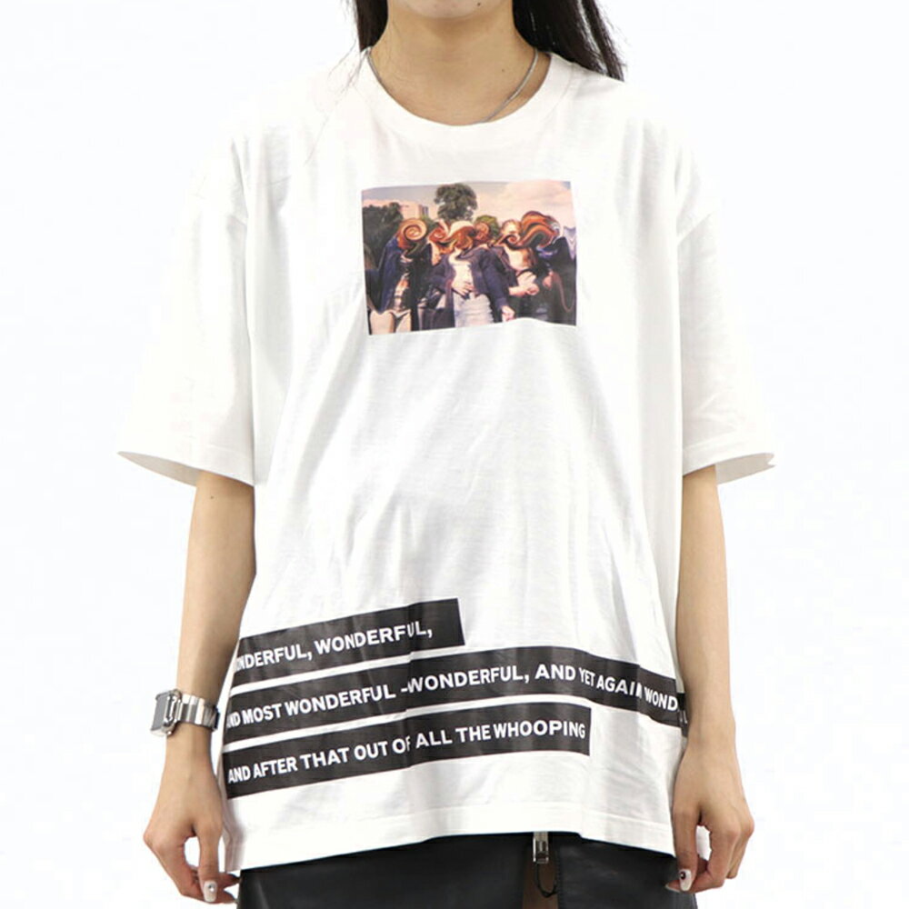 【新品】 バーバリー BURBERRY トップス Tシャツ・カットソー 半袖 4560526 ユニセックス ホワイト メンズ レディース コットン 薄手 ゆったり プリント