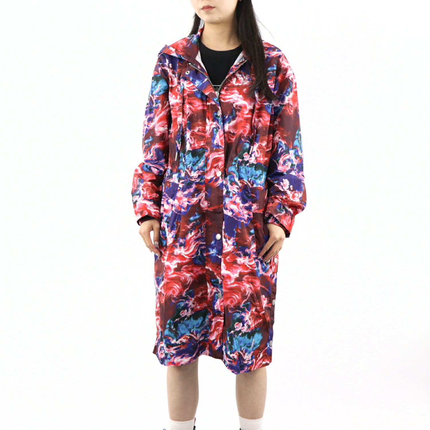 【新品】 ケンゾー KENZO 雑貨 F962OU045563 21 レディース レッド レインコート カッパ 総柄 雨具 フ..