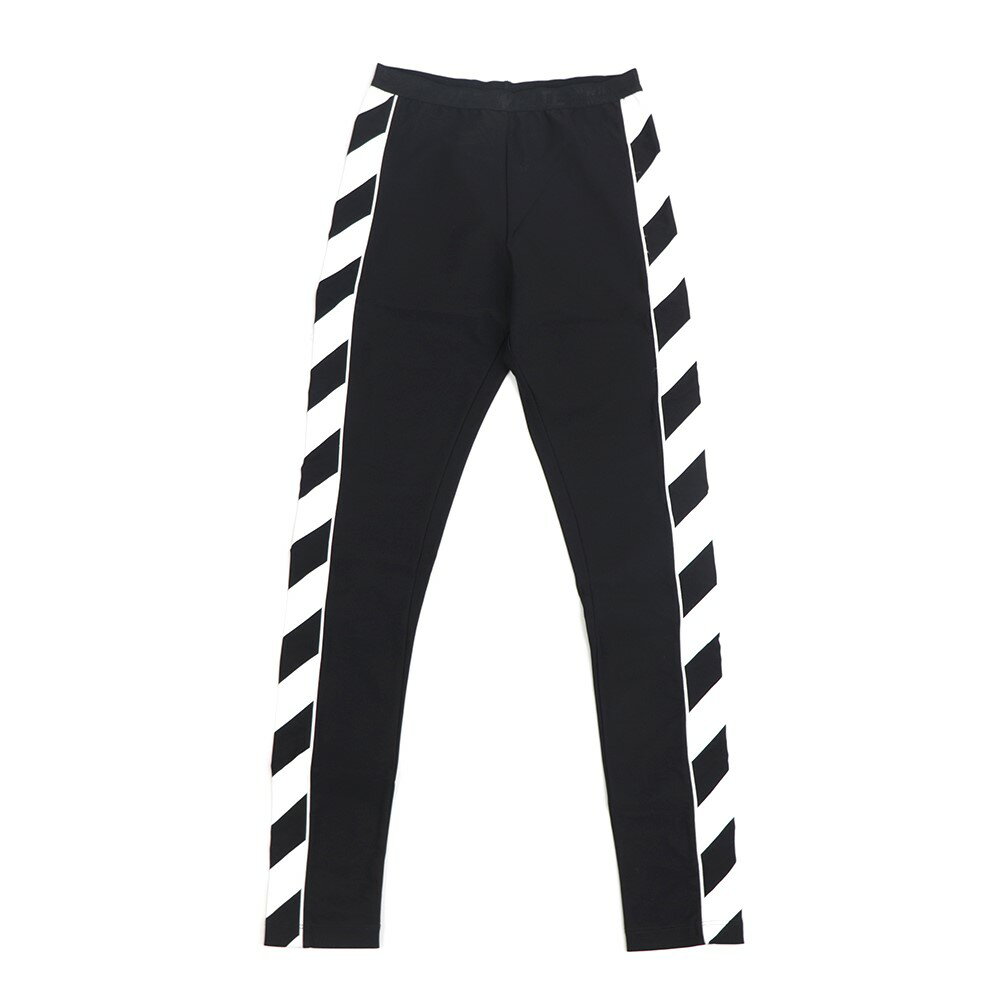 楽天LE TRESOR【新品】 オフホワイト Off-White レギンス OWCD009E19E02095 1001 DIAG ATHLETIC LEGGINGS レディース ブラック×ホワイト スポーツウェア ピラティスウェア ヨガウェア トレーニングウェア スパッツ タイツ 伸縮 ロゴ