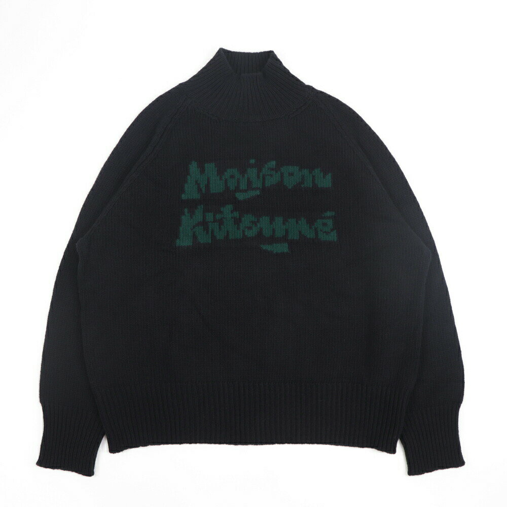  メゾン キツネ MAISON KITSUNE トップス ニット JW00546KT1010 P199 ユニセックス ブラック メンズ レディース ロゴ シンプル カジュアル