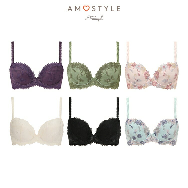 ★セール20％OFF★AMOSTYLEステッチ チャーミングラマー ブラ＆ショーツセットAMST1184 WHU + Hikini JX