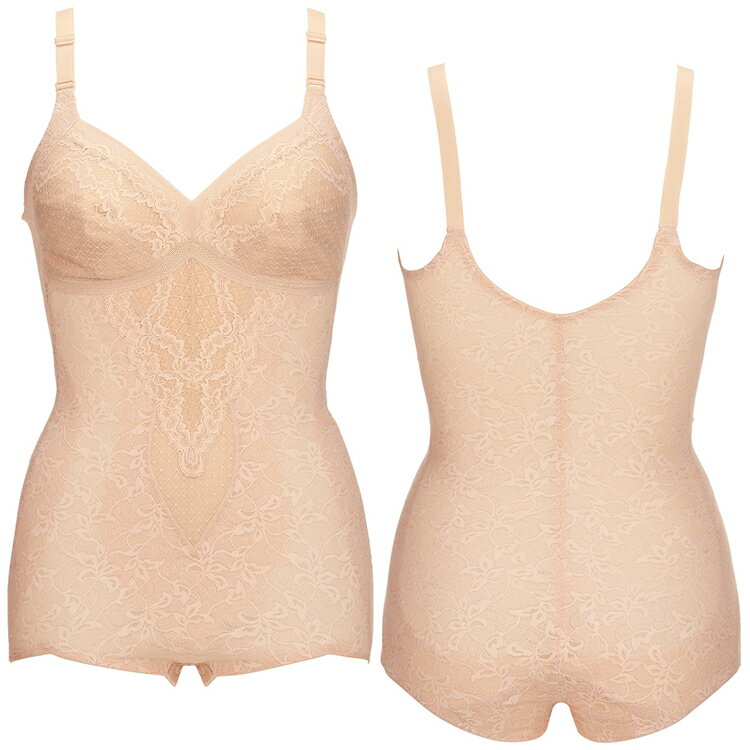 [トリンプ]ボディコンシェルジェ517 ボディスーツ1(ワイヤーなし)【B,Cカップ】TR517 BS1 ノンワイヤー 補整下着 矯正下着 補正下着 インナー 着圧 体系カバー 大きいサイズ 着痩せ ぽっこりお腹 ベージュ 2