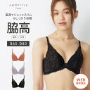 楽天トリンプ公式ストア 楽天市場店クーポン対象★楽天限定タイムセール40％OFF★WEB限定[アモスタイル]脇高シェイプアップブラ シャイニング バタフライ【B,C,Dカップ】AMST966 WHU JX 脇高でしっかり補正 下着 レース 谷間 脇肉 美胸 脇高 寄せ 上げ