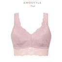 ★セール20％OFF★AMOSTYLEレーシーナイトブラ コンフォートタッチAMST1363 N-Top5 JX ノンワイヤー ブラジャー バストケア 夜用 ブラトップ